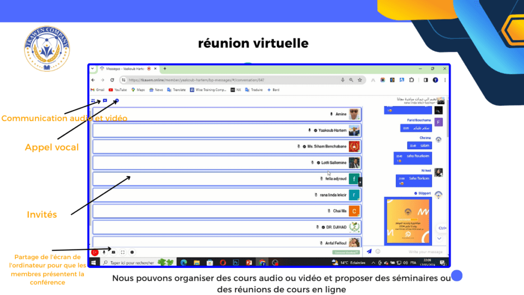 Tkawen Plateforme Algérienne Innovante Supplante Zoom Et Google Meet 2 Reunion Virtuelle Tkawen